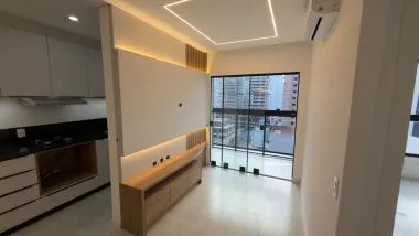 Apartamento novo Semi-mobiliado 01 suíte + 02 dormitórios 