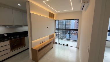 Apartamento novo Semi-mobiliado 01 suíte + 02 dormitórios 