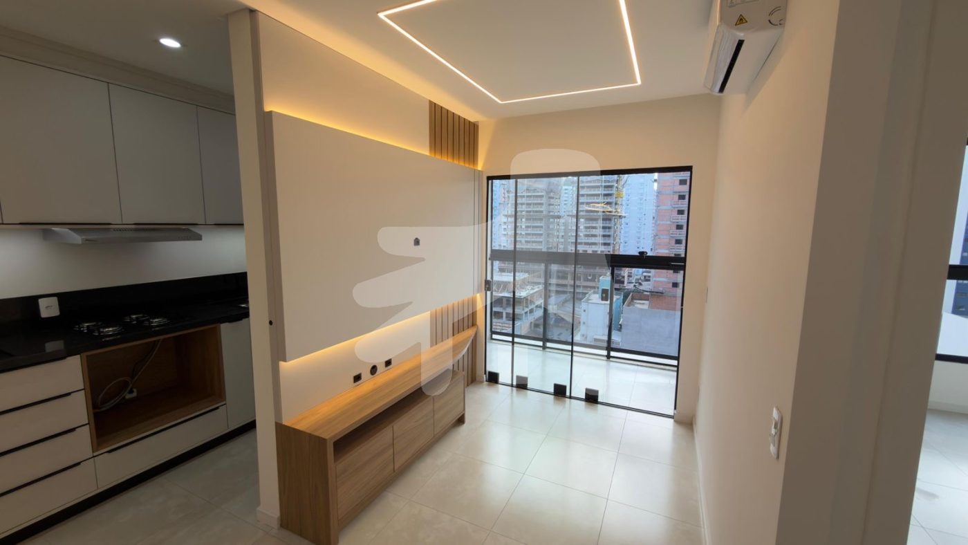 Apartamento novo Semi-mobiliado 01 suíte + 02 dormitórios 